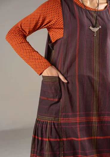 Vävd klänning "Kate" i ekologisk bomull - mullbär