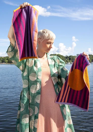 Kimono "Eclipse" i ekologisk bomull - grönt havsglas