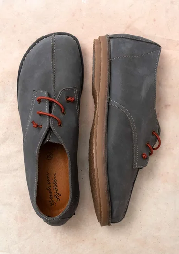 Promenadsko i nubuck - askgrå