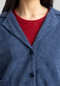 Manchesterjacka "Rime" i ekologisk bomull - indigo