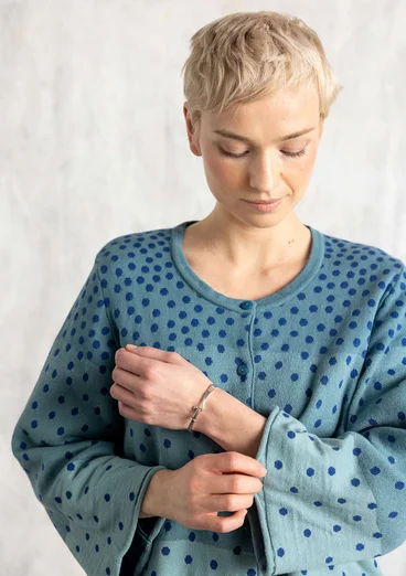 Kofta "Siv" i återvunnen/ekologisk bomull - veronagrön