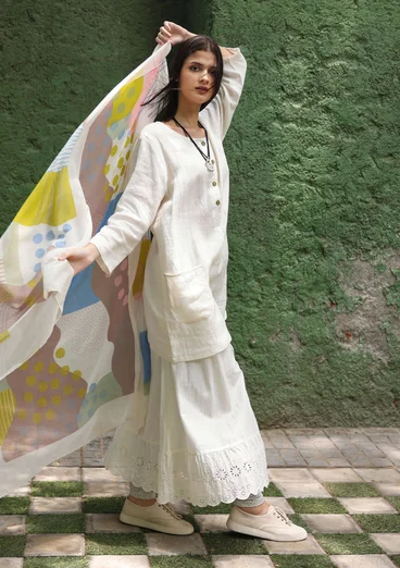 Vävd underkjol i ekologisk bomull - fjäder