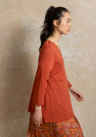 Trikåtop ”Ophelia” i ekologisk bomull/modal - krappröd