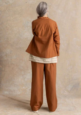 Vävd jacka ”Esme” i bomull/lin - ekollon