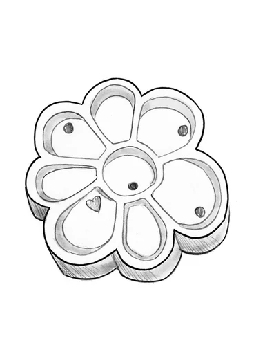 Palett "Play" i keramik - korall