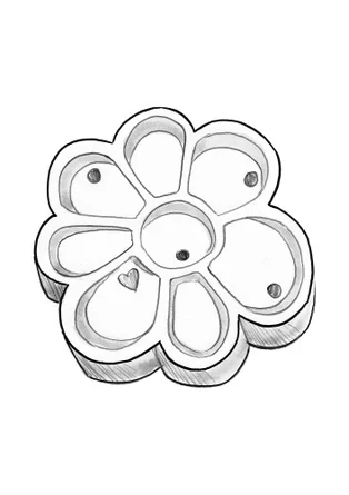 Palett "Play" i keramik - korall