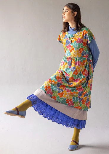 Trikåklänning "Cherie" i ekologisk bomull - duvgrå