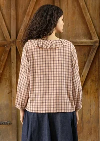 Vävd blus "Juliette" i viskos - ljus persika