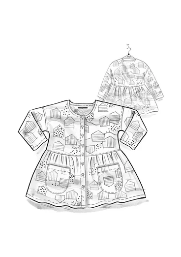 Blus "Alaska" i ekologisk bomull/lin - aubergine