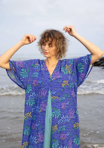 Vävd klänning "Pearl" i viskos/lin - lupin