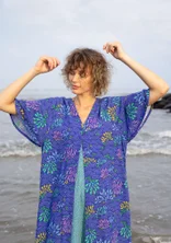 Vävd klänning "Pearl" i viskos/lin - lupin