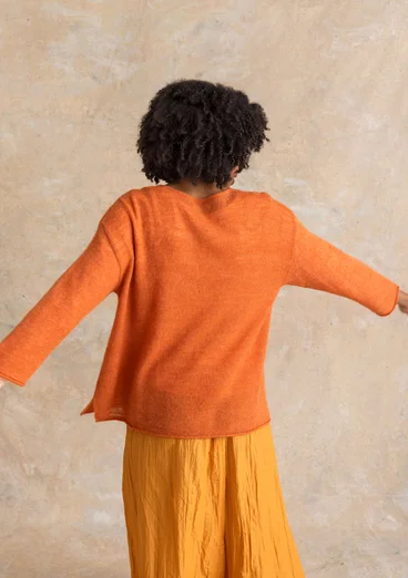 Tröja i alpackamix - ljus grapefrukt/melange