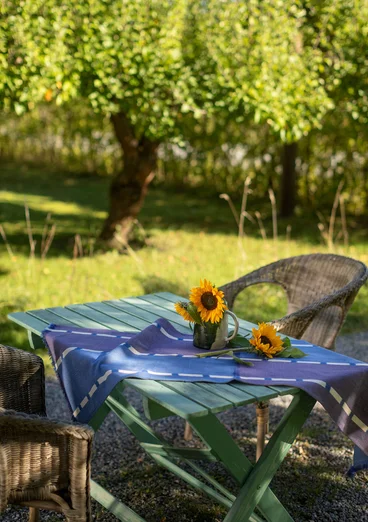 Löpare "Ira" i ekologisk bomull - briljantblå