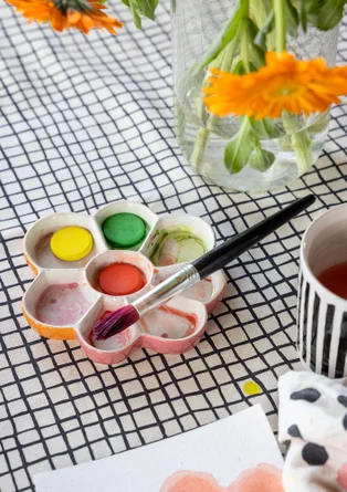 Palett "Play" i keramik - korall