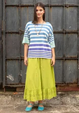 Färgglad randig topp "Kochi" i ekologisk bomull/modal - havsblå