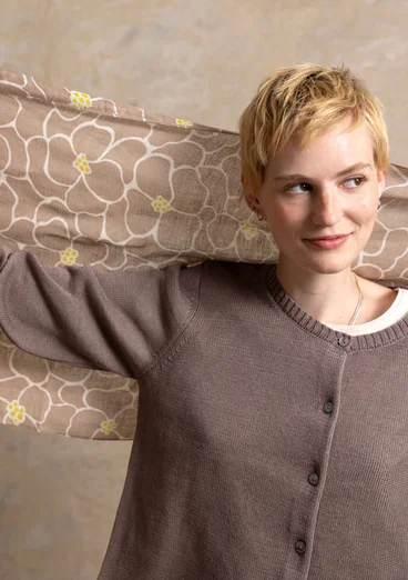 Kofta i återvunnen bomull - ljus potatis