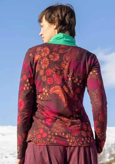 Top "Yura" i ekologisk lyocell/elastan - aubergine