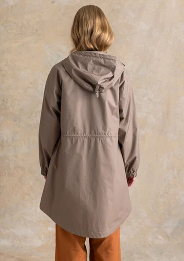 Vävd parkas ”Vendela” i ekologisk bomull - ljus potatis