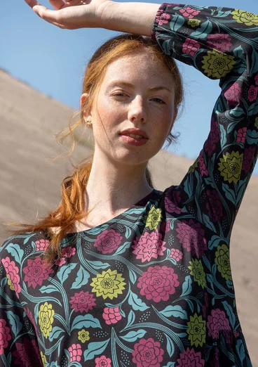 Trikåklänning "Pink Moon" i lyocell/elastan - svart