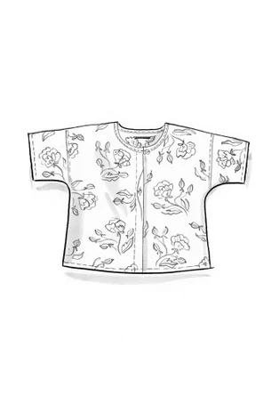 Vävd blus ”Rose hip” i ekologisk bomull - agatröd