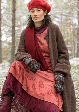 Trikåklänning "Rönnbär" i ekologisk bomull/modal - gnejs