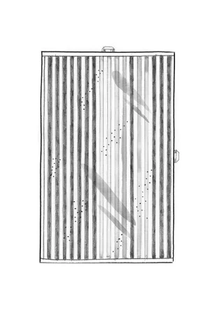 Badlakan "Sunset" i ekologisk bomull - grönt havsglas