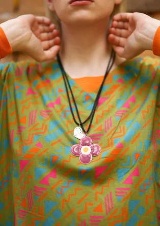 Vävd klänning "Shiva" i ekologisk bomull - grönpeppar