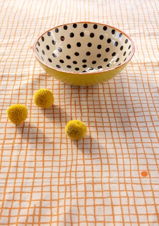 Duk "Joy" i ekologisk bomull - klementin