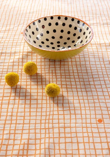 Duk "Joy" i ekologisk bomull - klementin