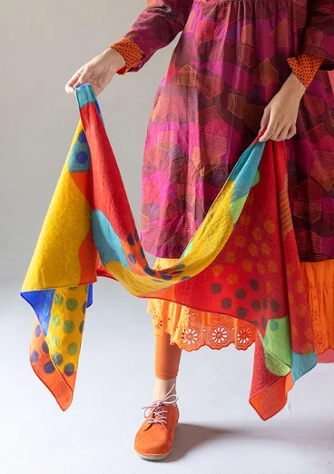 Vävd sjal "Kaan" i ull - nypon