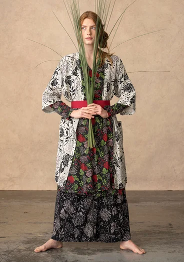 Kimono "Ayaka" i ekologisk bomull - fjäder