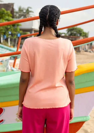 Top "Drop" i ekologisk bomull - lilja