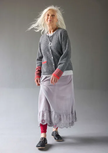 Kofta "Stripe" i alpackamix - grafit