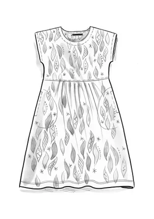 Trikåklänning "Cherie" i ekologisk bomull - indigofera