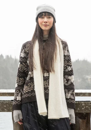 Torgvante i lammull/ekologisk och återvunnen bomull - grafit/mörk natur