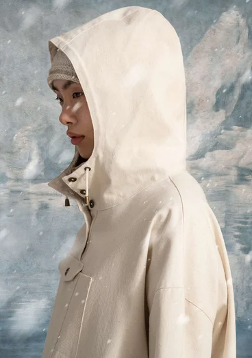 Enfärgad anorak "Tundra" i ekologisk bomull - ofärgad