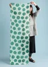 Sjal ”Grace” i lin (teal En storlek )