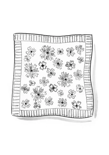 Duk "Soni" i ekologisk bomull - briljantblå