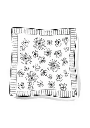 Duk "Soni" i ekologisk bomull - briljantblå