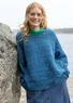 Fiskartröja "Peninsula" i lammull (indigofera XL)