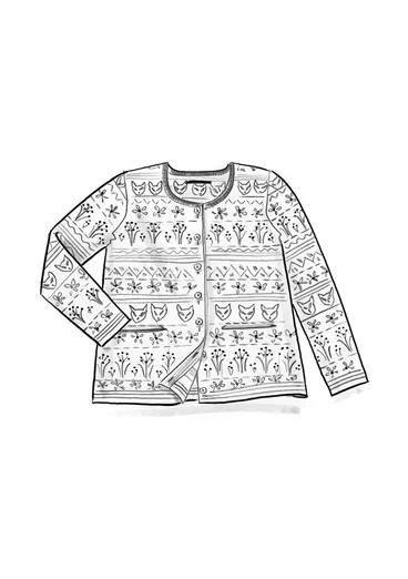 Kofta "Canwood" i ekologisk/återvunnen bomull - tranbär