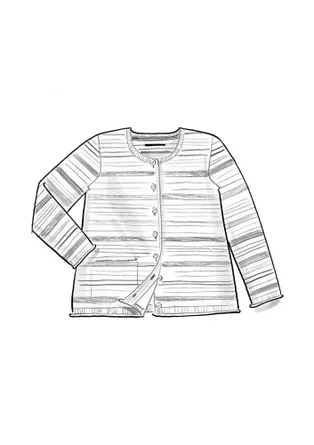 Kofta "Esme" i ekologisk/återvunnen bomull - mörk indigo/randig