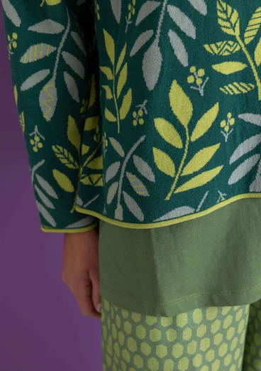 Tröja "Ophelia" i ekologisk/återvunnen bomull - buteljgrön