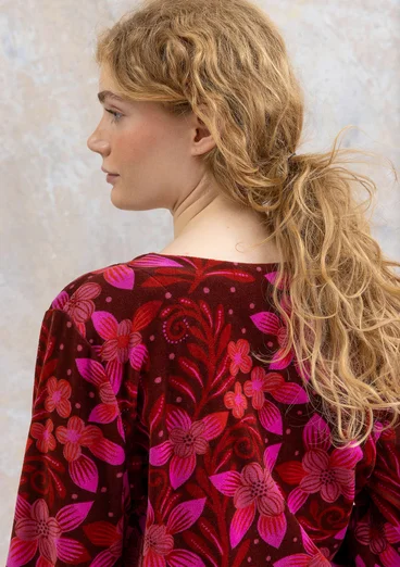 Velourkofta "Cornus" i ekologisk bomull/återvunnen polyester - rödbeta