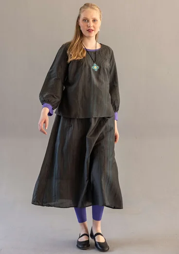 Vävd kjol "Melody" i ekologisk bomull/siden - agave