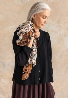 Kofta i återvunnen bomull - svart