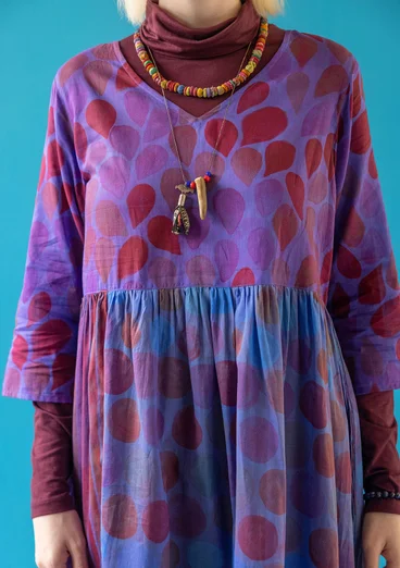 Vävd klänning "Paris" i ekologisk bomull - björnbär