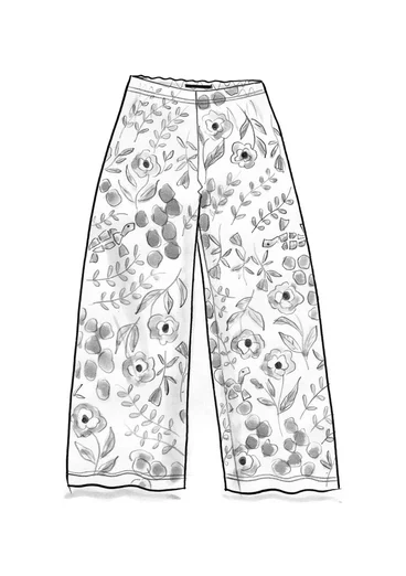 Trikåbyxa "Harriet" i lyocell/elastan - ljus buteljgrön