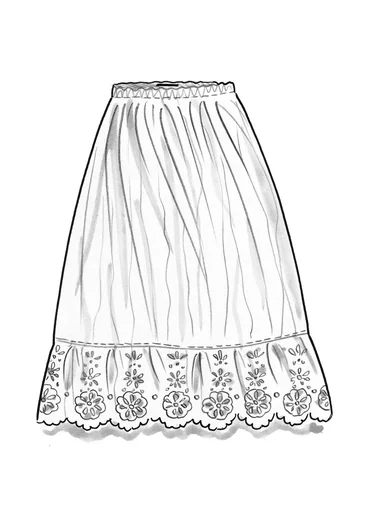 Vävd underkjol i ekologisk bomull - timjan