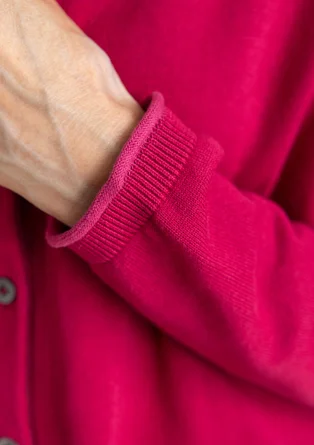 Kofta "Esme" i ekologisk/återvunnen bomull - cyklamen